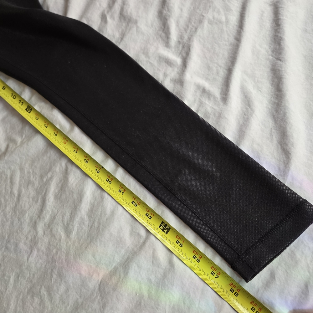 Zella Live In Yoga Black Dot Pearl Laminate Black Leggings EB2 - Picture 5 of 9